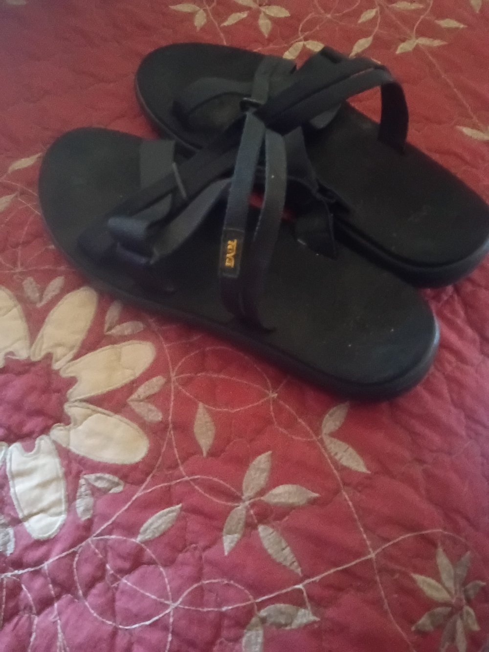 Black Teva Sport Sandals - Strappy Slide